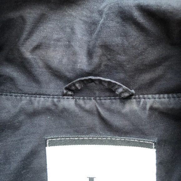 Larry Levine Navy Trench Coat - Picture 12 of 13